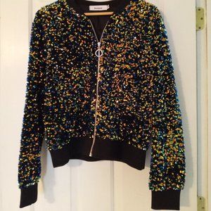 Multi color sequin jacket